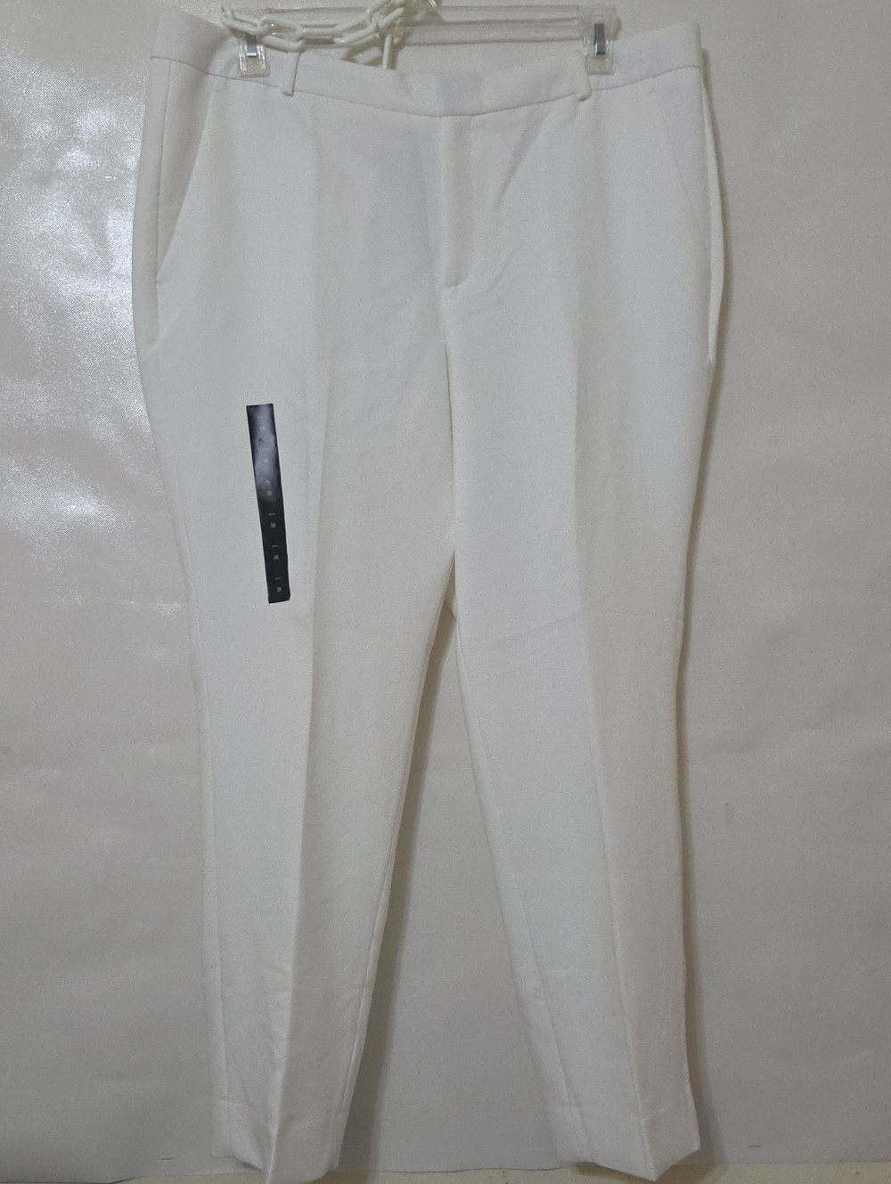 Banana Republic Ryan Curvy Fit White Straight Leg Mid-Rise Dress Pants - 18 NEW